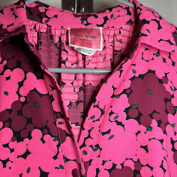 Kate Spade Bubble Dot Smocked Back A Line Shirt Dress Size 2 - Picture 12 of 12